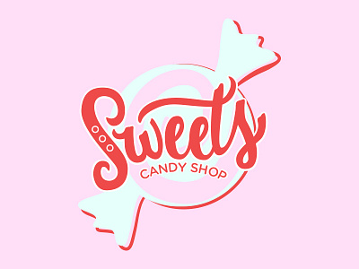 Sweets Logo branding candy hand lettering illo illustration lettering logo sweet thirty logos challenge typography