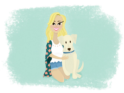 Gal's Best Friend brushes dog female illo illustration lab photoshop