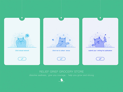 Lllustration for youjian app app cat grocery illustration lovely ui