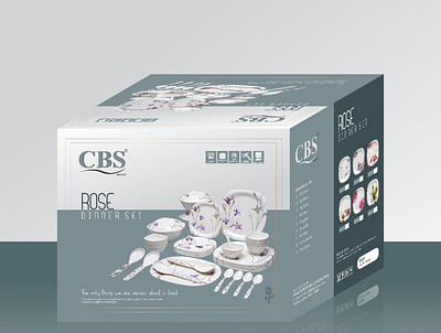 CBS Melamine Dinner Set Box Concept box branding design dinner set box packaging graphic irzza packaging