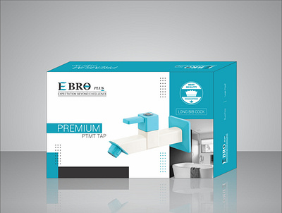 Premium Faucet Box Design bib cock box branding cover design ebrow faucet box design graphic graphic design irzza packaging premium tap box design