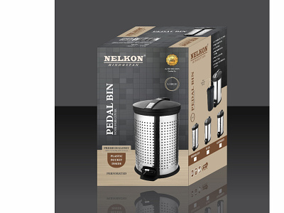 Pedal Bin Box Design Concept box branding cover design graphic irzza packaging pedal bin pedal bin box design