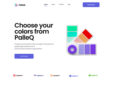 Landing Page for Color Palette Generator #DailyUI dailyui design homepage landing page ui ui design user interface web web ui website