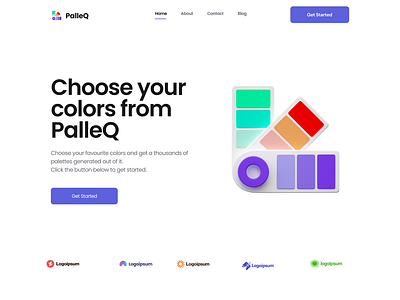 Landing Page for Color Palette Generator #DailyUI