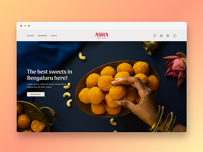 Hero Banner of a confectionery brand banner confectionery confectionery marketplace design ecommerce hero banner sweets sweets marketplace ui ui design user interface website