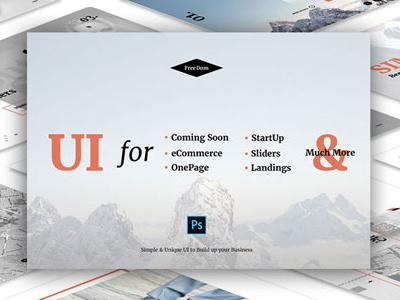 UI Pack For Startup, eCommerce, One Page, Landings & Much More ui kit ux design web interfaces