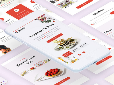 Sweets Ui Kit (Mobile Samples) mobile responsive retina tablet ui