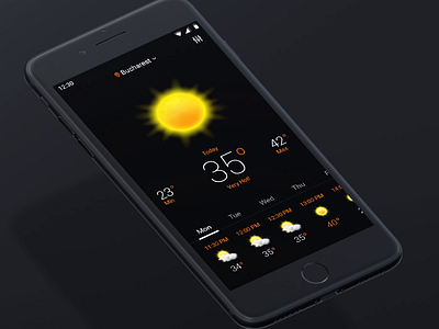 Weather App Concept sun sunshine weather