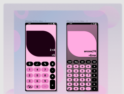 Mobile design for a Calculator