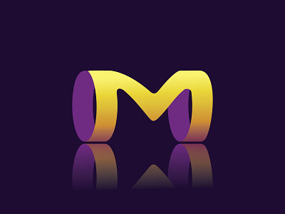 3D M Letter Design