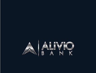 Alivio Bank silver color branding creative logo graphic design logo logo design logo maker silver color