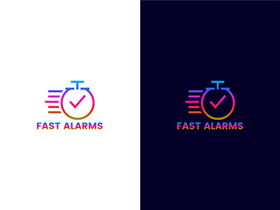 Modern Fast Alarms logo.