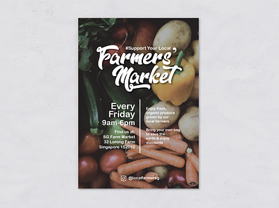 Local Farmers' Market design dribbbleweeklywarmup poster typography