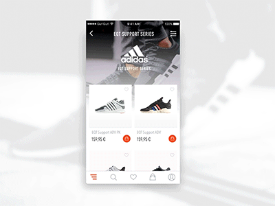Sneakers Shop App app design ecommerce interaction design mobile principle sketch sneakers ui design