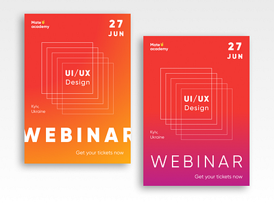 UI/UX Webinar - Poster design poster