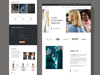Clinic of modern medicine - Web Design
