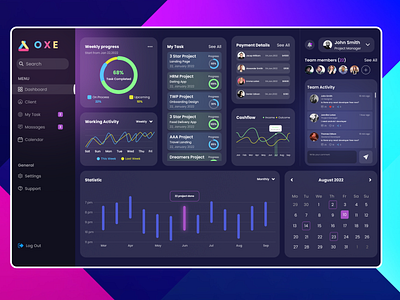 Task Management Dashboard design interface landing landing page management statistics task taskmanagement ui ui dashboard ui design ui ux design ux web app website