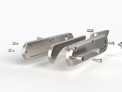 Knife Exploded View 3d design knife product design