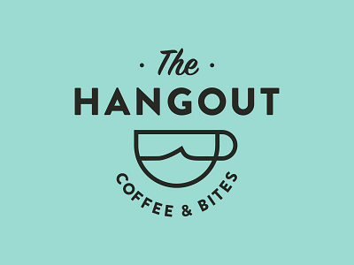 The Hangout beach cafe coffee cup logo ocean surf wave