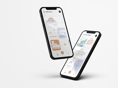 Personal library app app design ui