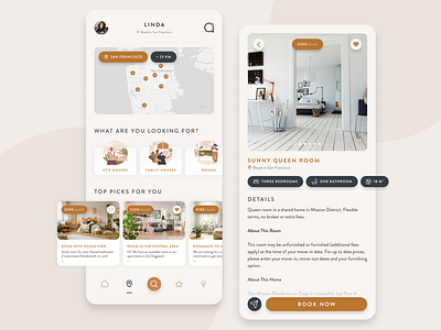 Rental app app design graphic design ui ux