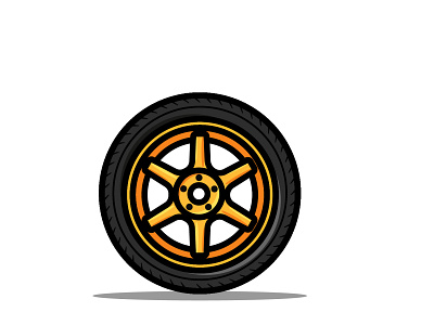 Illustration of Car Wheel branding design graphic design illustration logo typography