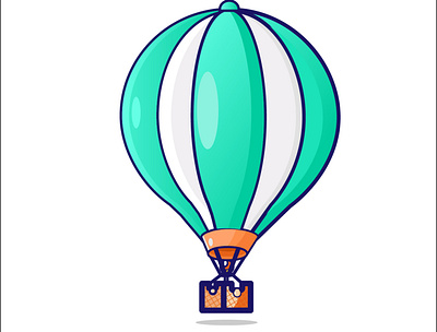 Illustration of Air Balloon app branding design graphic design illustration logo typography ui ux vector