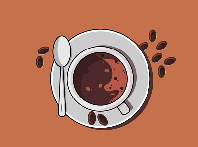 Illustration of Coffee Cup app design graphic design illustration logo ui ux vector