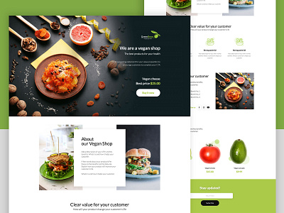 Vegan Shop conversion landing page landingi layout web design webdesign website www