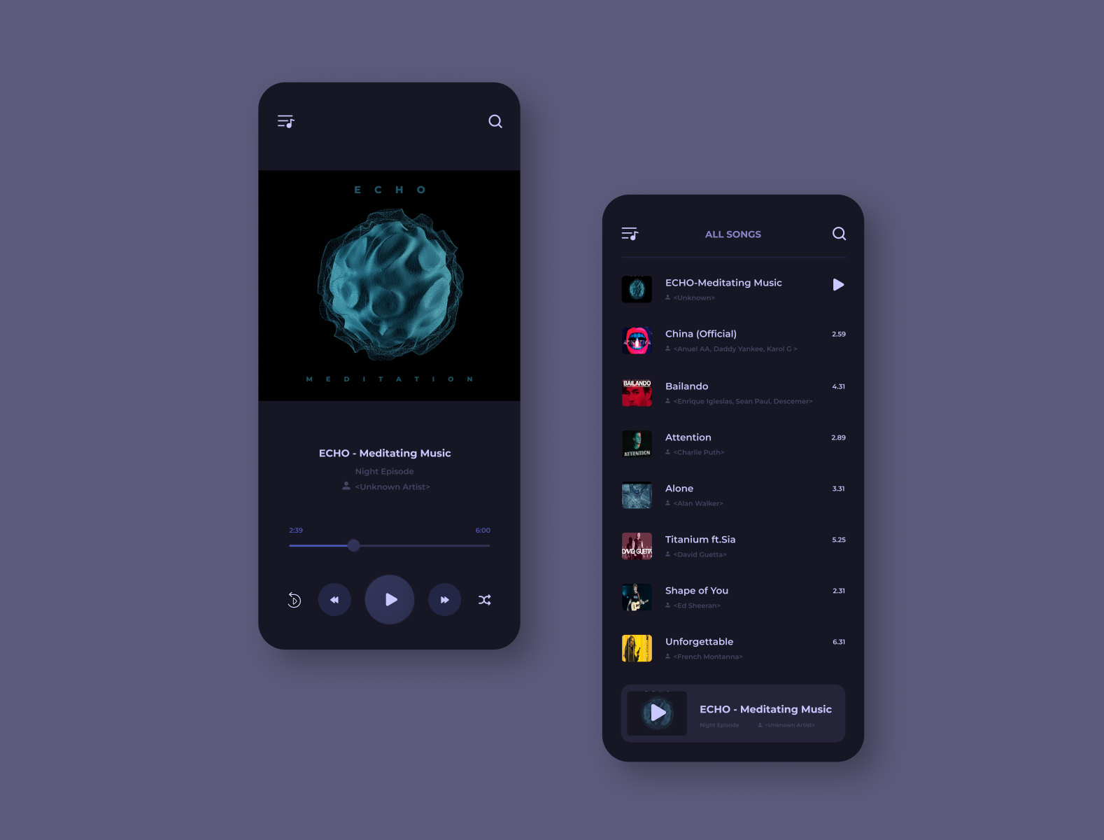 Music Player - UI Concept by Yuvraj Holkar on Dribbble