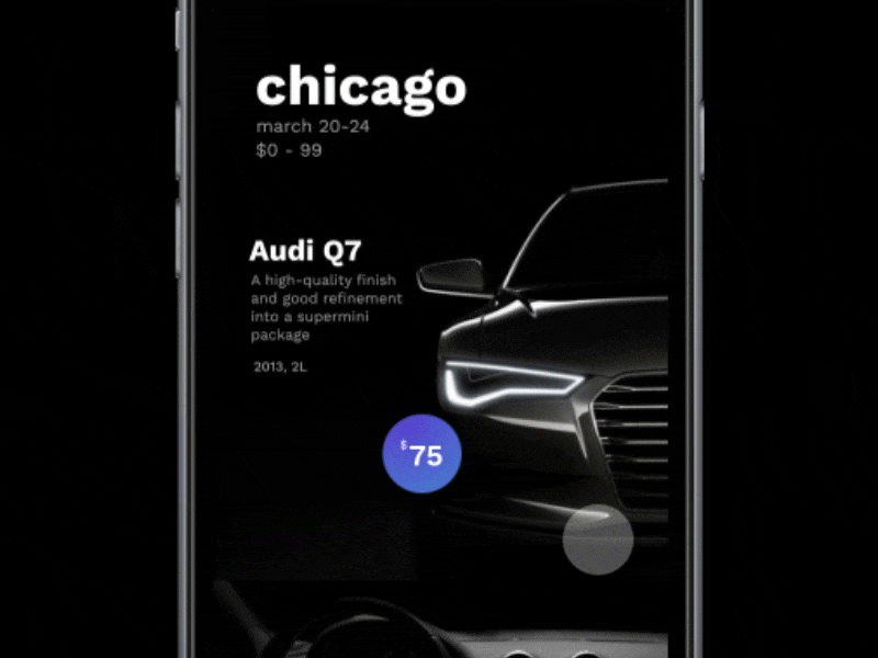 Concept app for car rental