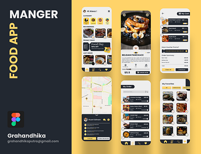 Manger Food App app figma food app mobile app ui