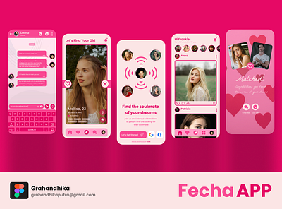 Fecha APP app date app dating app design figma love app mobile app ui