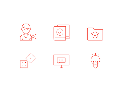 Linear Icons Set for Profitonomy brand identity branding design education figma graphic design icon icon set icons illustration illustrator logo school ui