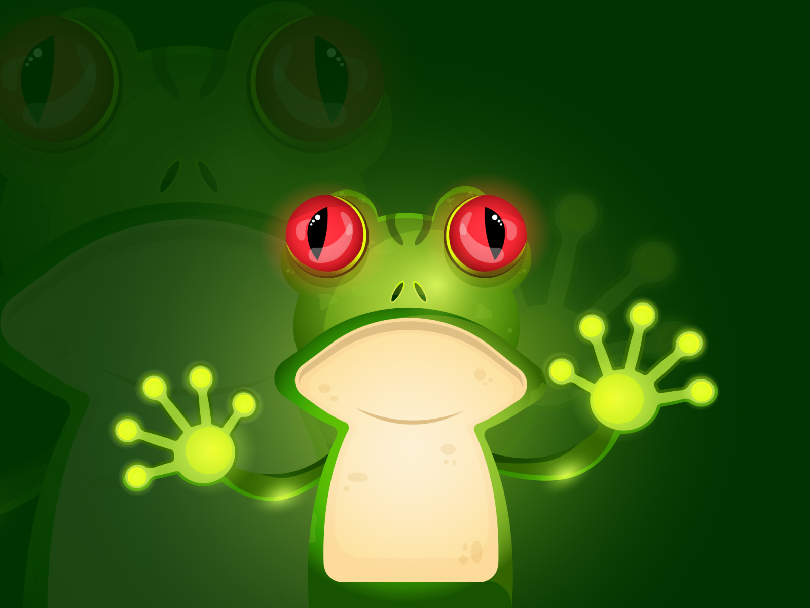 Neon frog by Marianna Dezhenitska on Dribbble