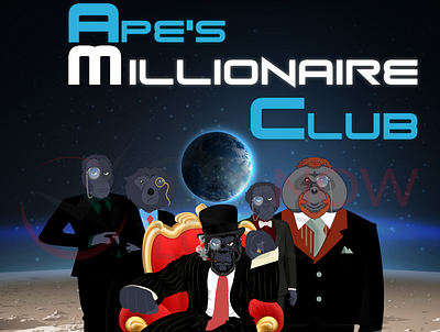 APE'S MILLONAIRE CLUB 3d animation branding design graphic design icon iconic illustration logo motion graphics ui ux vector