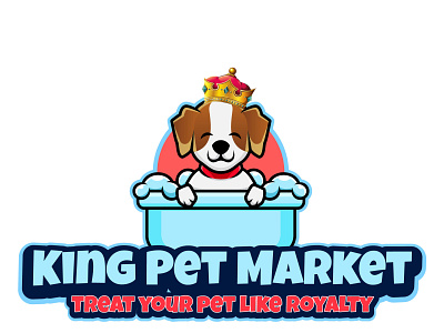 King Pet Market 3d branding design graphic design iconic illustration logo