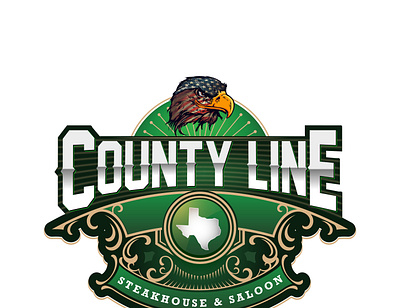 County Line graphic design illustration logo