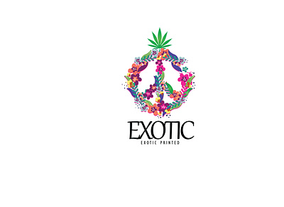 Exotic Printed graphic design illustration logo