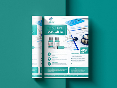 Covid 19 Vaccine Flyer - Professional Medical Service Flyer