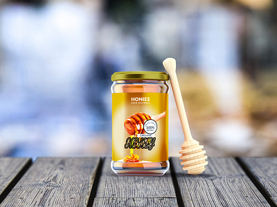 honey jar label design