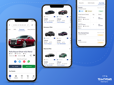 Car Trading Mobile App development - Design (UI/UX) branding cartrading newcar tradingmobileapp uber like app ui usedcar