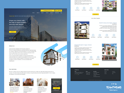 Construction- web development landing page design appdesign constructionaldesign design illustration ui vector web developmnet service webapp webdesign