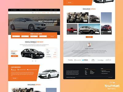 Car rental - WordPress landing page design