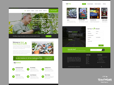 Garden Business website design landing page design landingpage prototype ui uxdesign web webdesign webpage website design company