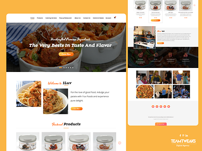 Food Ordering- WordPress landing page design