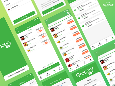 On-demand Grocery app screens design appdesign deliveryapp groceryapp landingpage mobileapp uidesign ux webdesign