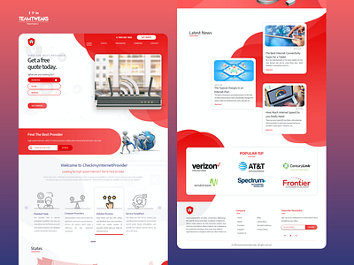 Internet Provider - web development landing page design appdesign design landingpage ui web development services webdesign