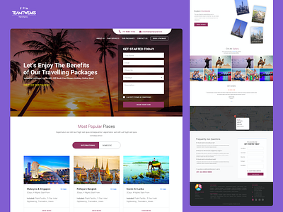 Travel - web development landing page design