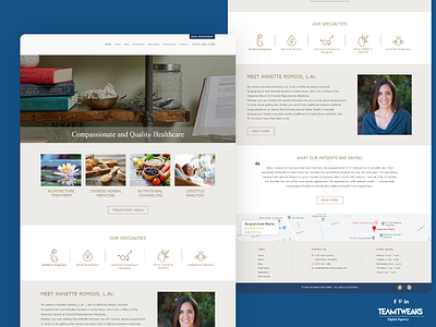 Ayurvedic healthcare website design landing page